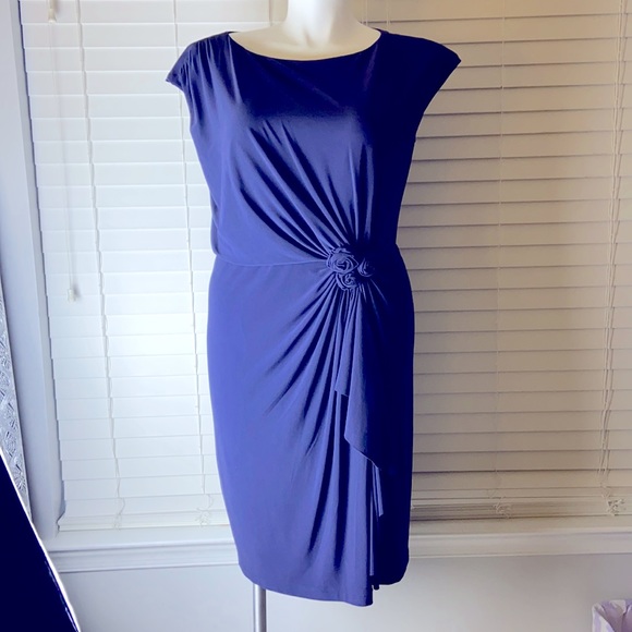 Navy Blue Jones New York Dress Size 16 - Picture 1 of 9
